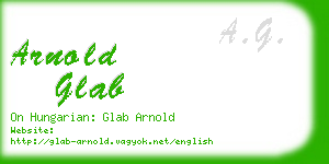 arnold glab business card
